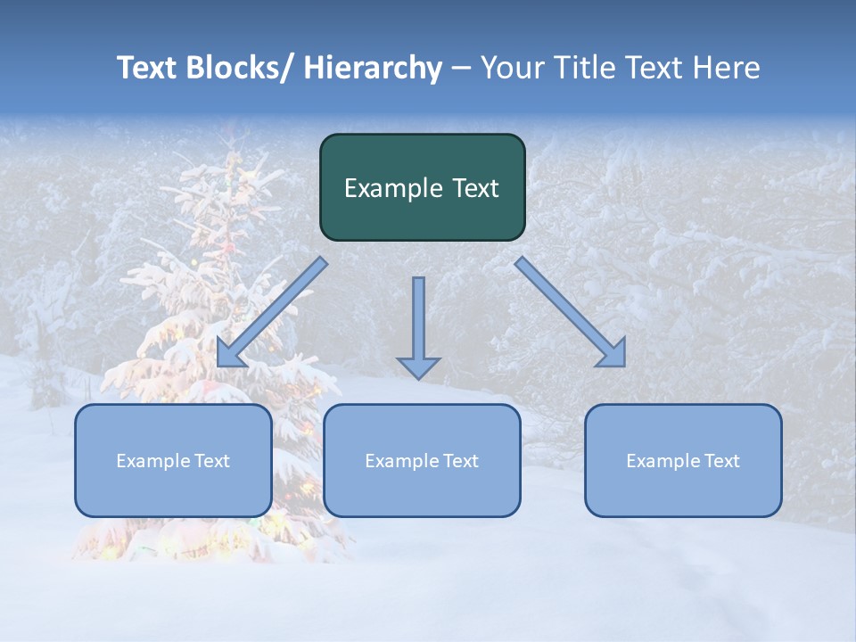 Christmas Tree In Snow PowerPoint Template