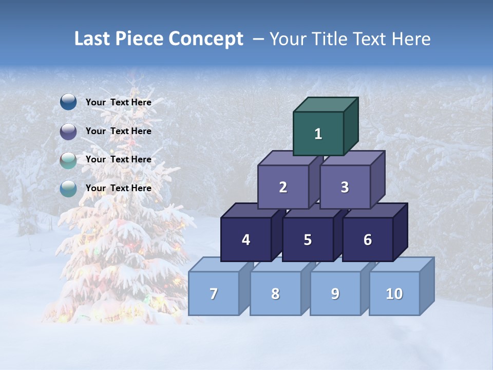 Christmas Tree In Snow PowerPoint Template