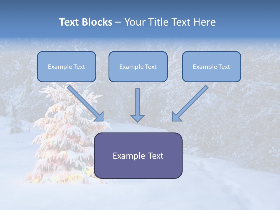 Christmas Tree In Snow PowerPoint Template