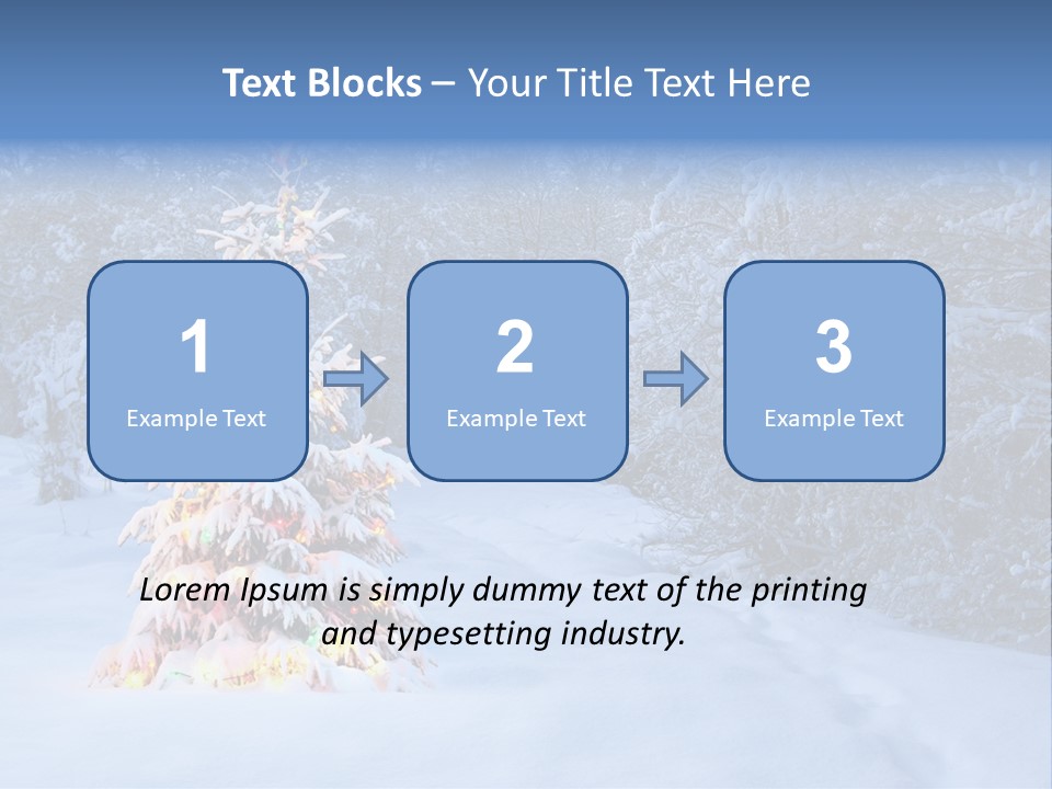 Christmas Tree In Snow PowerPoint Template