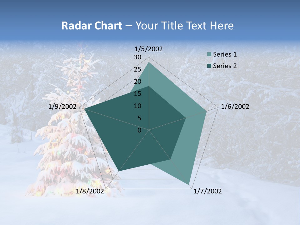 Christmas Tree In Snow PowerPoint Template