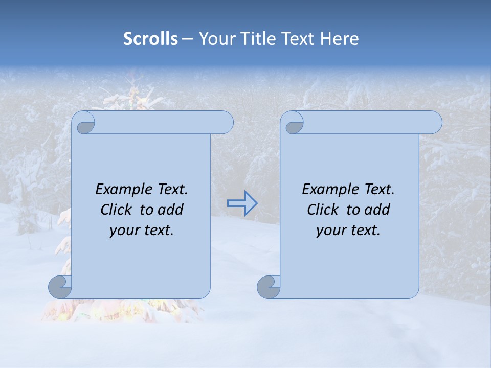 Christmas Tree In Snow PowerPoint Template