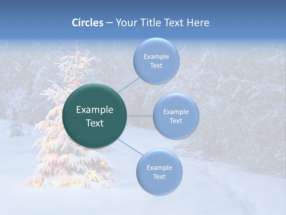 Christmas Tree In Snow PowerPoint Template