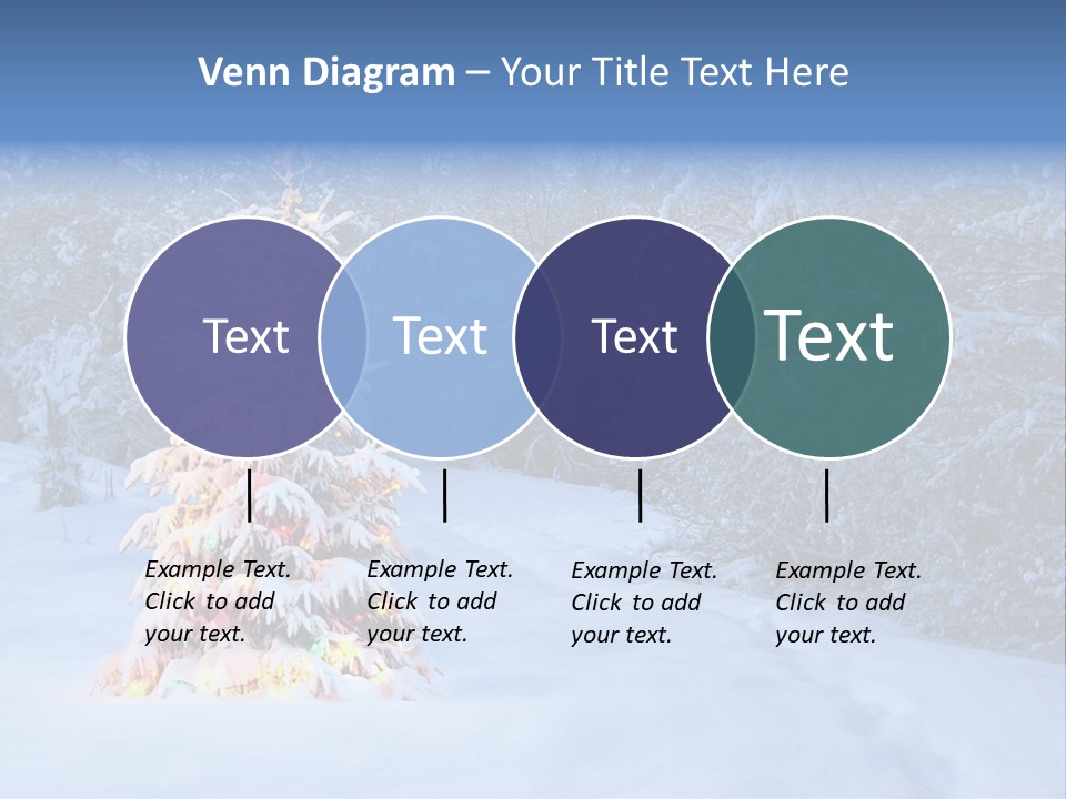 Christmas Tree In Snow PowerPoint Template