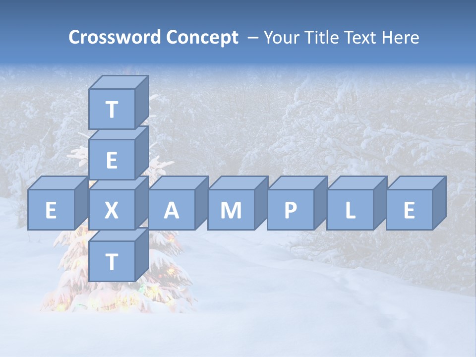 Christmas Tree In Snow PowerPoint Template