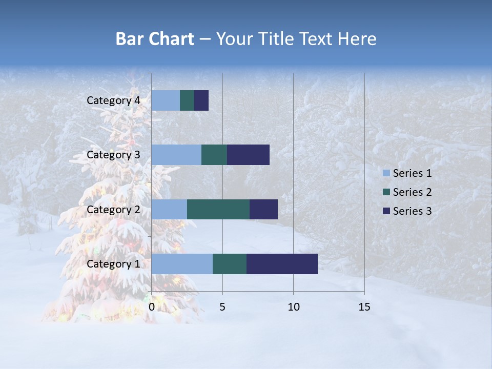 Christmas Tree In Snow PowerPoint Template