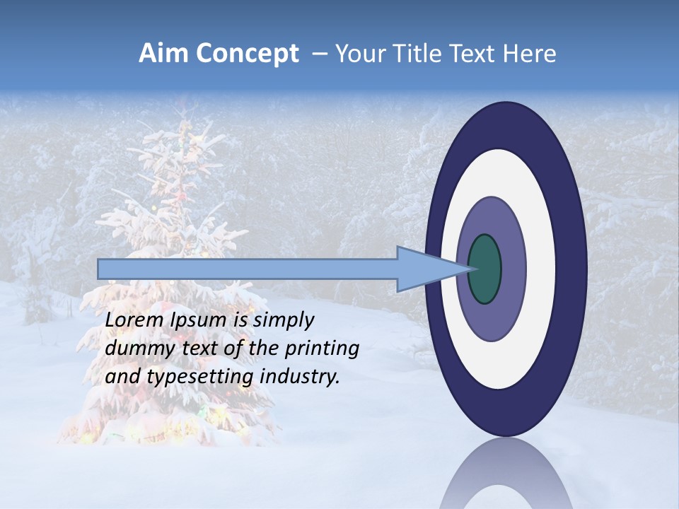 Christmas Tree In Snow PowerPoint Template