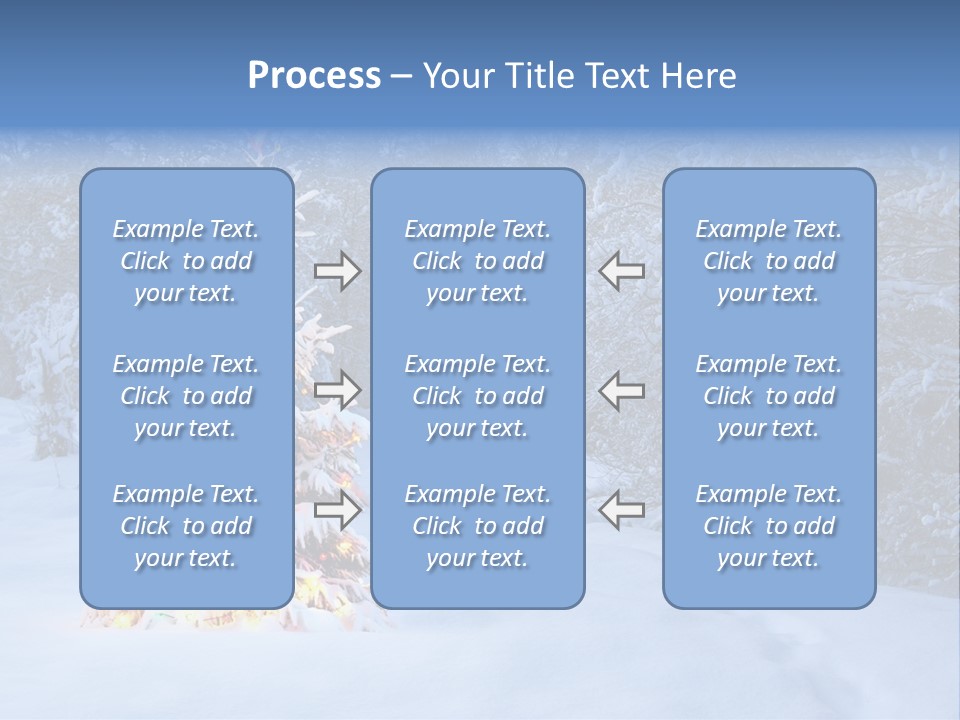 Christmas Tree In Snow PowerPoint Template