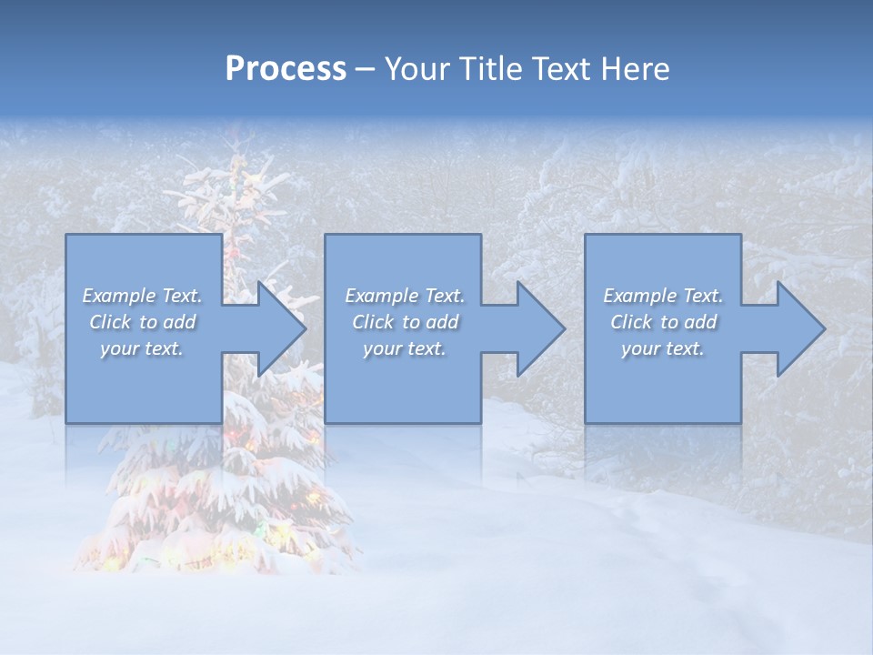 Christmas Tree In Snow PowerPoint Template