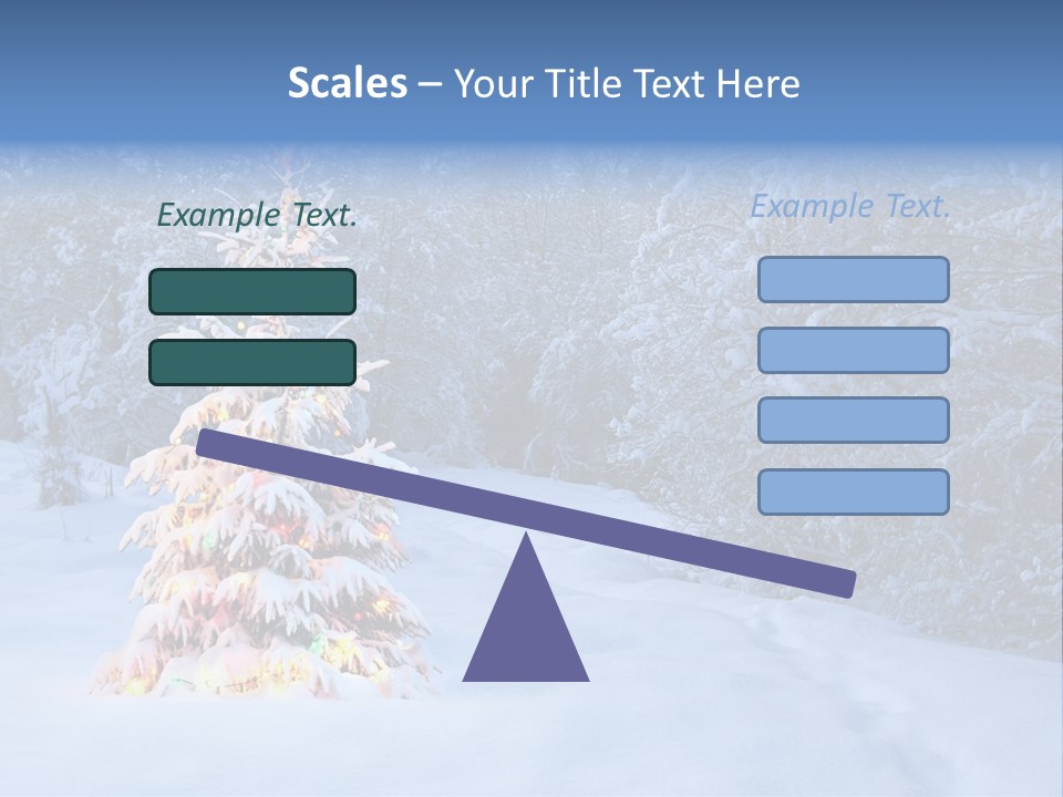 Christmas Tree In Snow PowerPoint Template