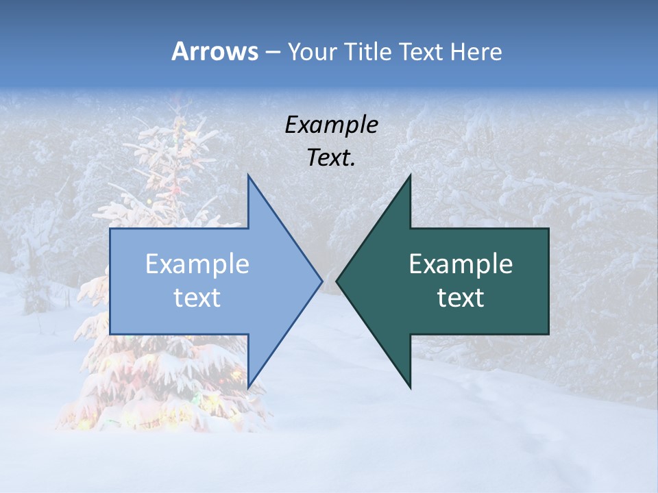 Christmas Tree In Snow PowerPoint Template