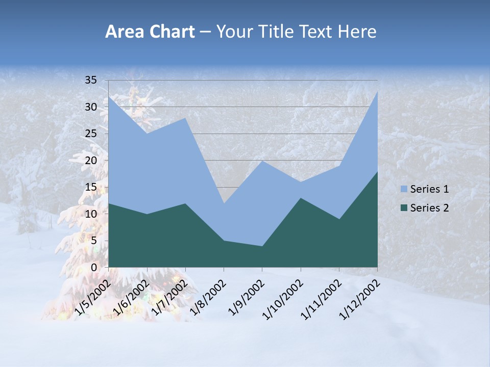 Christmas Tree In Snow PowerPoint Template