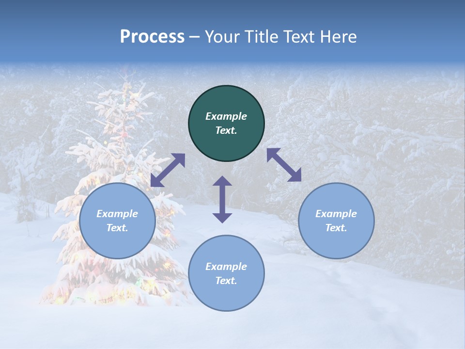 Christmas Tree In Snow PowerPoint Template