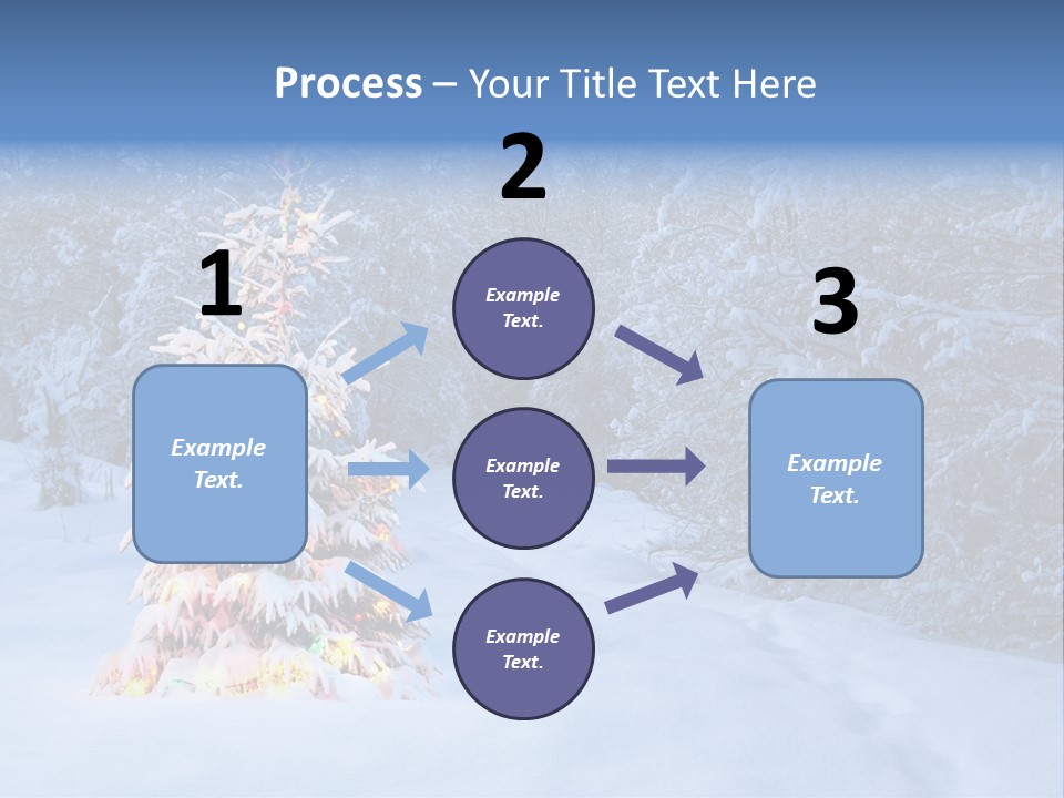 Christmas Tree In Snow PowerPoint Template