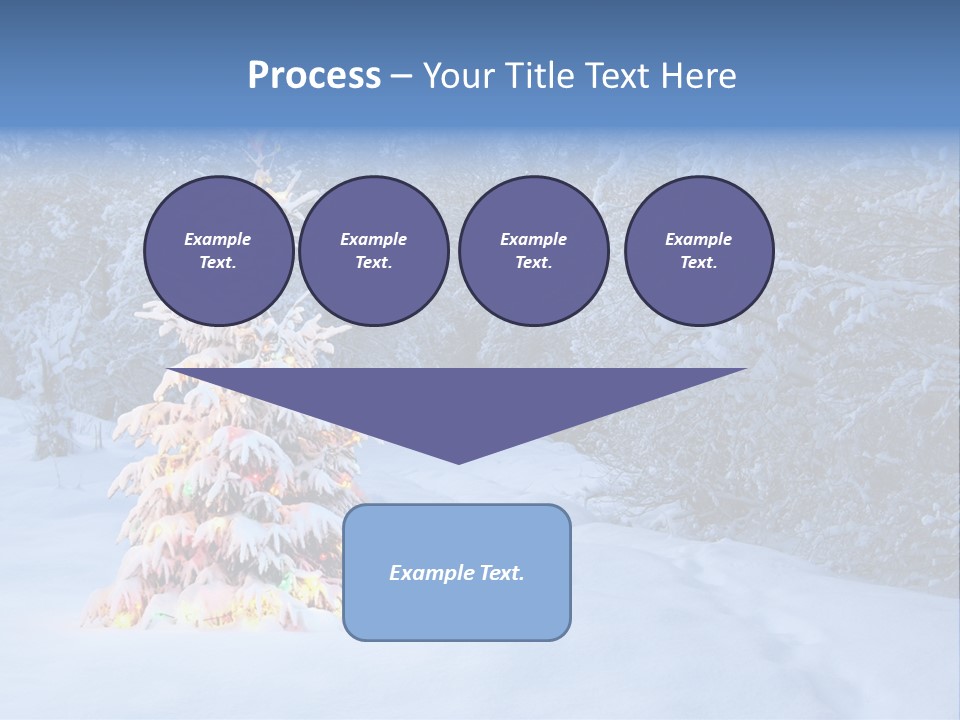 Christmas Tree In Snow PowerPoint Template