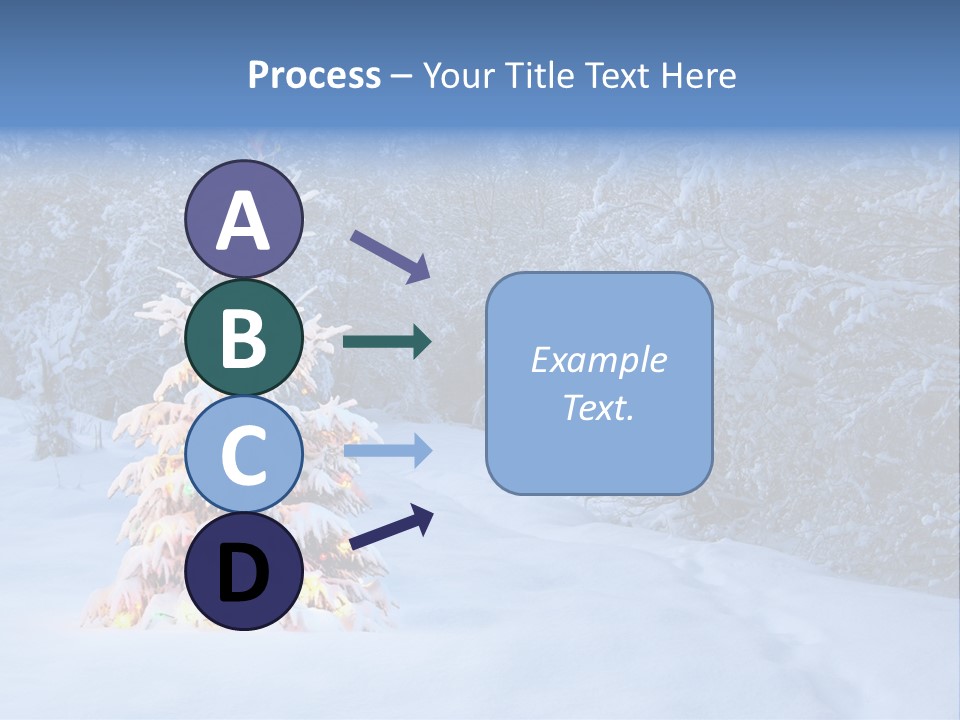 Christmas Tree In Snow PowerPoint Template