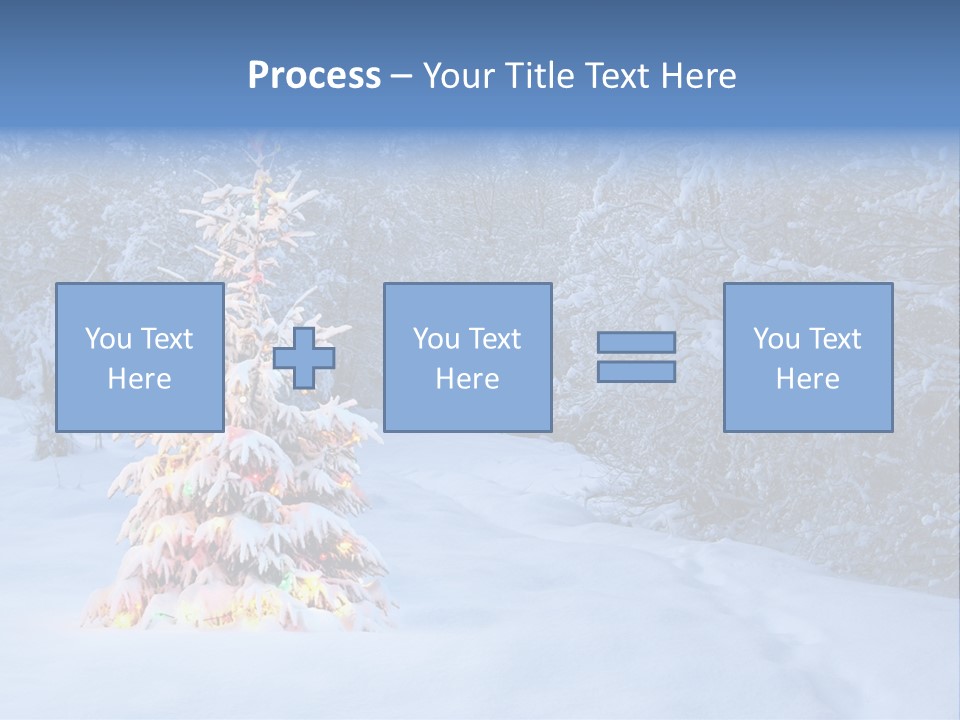 Christmas Tree In Snow PowerPoint Template