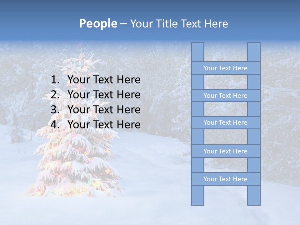 Christmas Tree In Snow PowerPoint Template