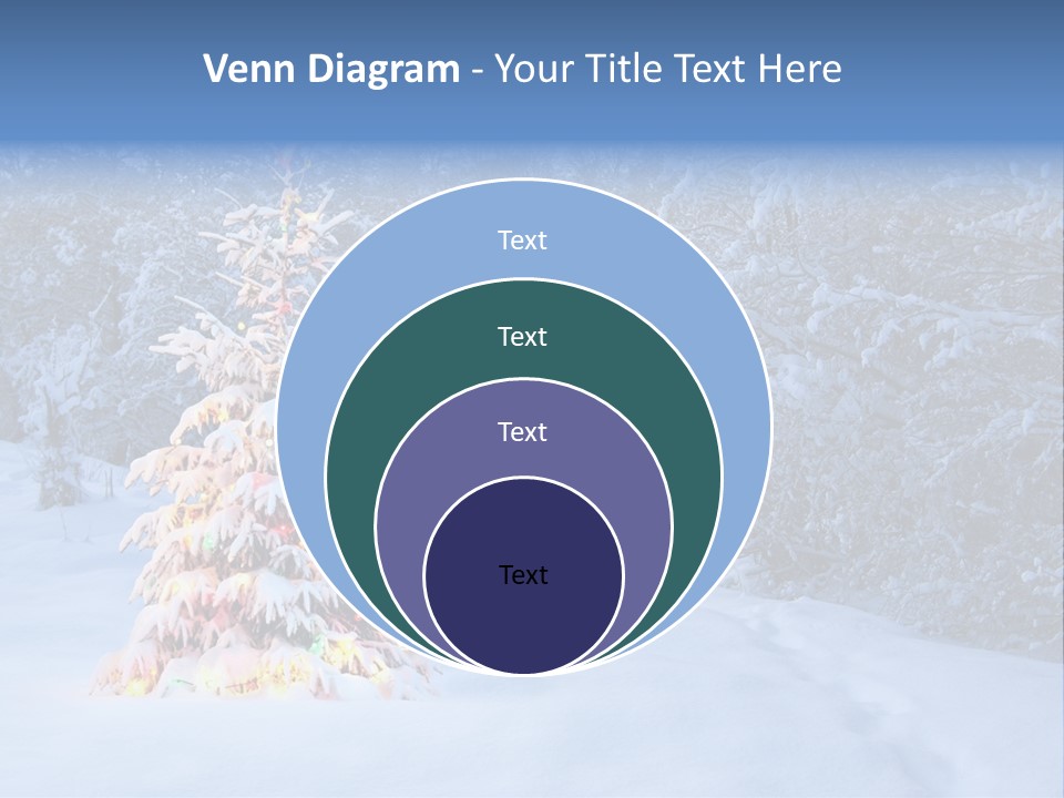 Christmas Tree In Snow PowerPoint Template