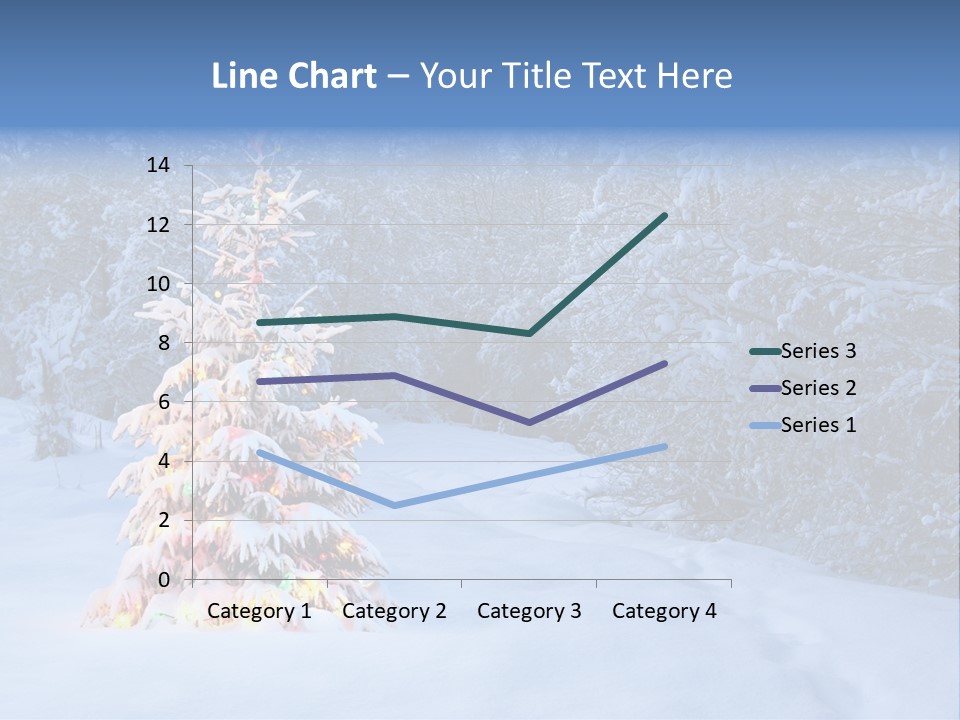 Christmas Tree In Snow PowerPoint Template