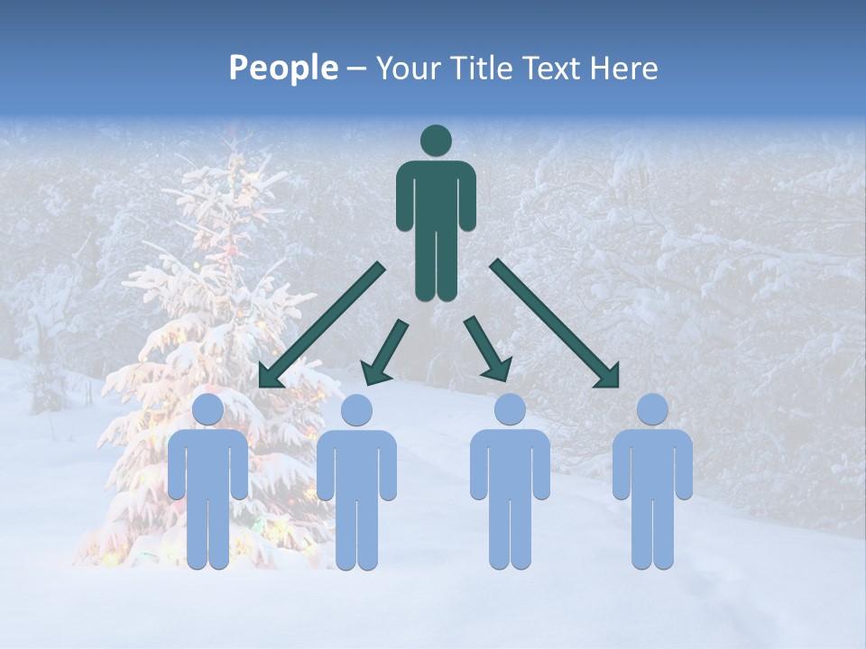 Christmas Tree In Snow PowerPoint Template