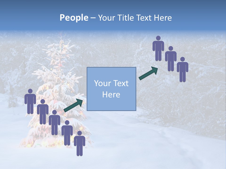 Christmas Tree In Snow PowerPoint Template