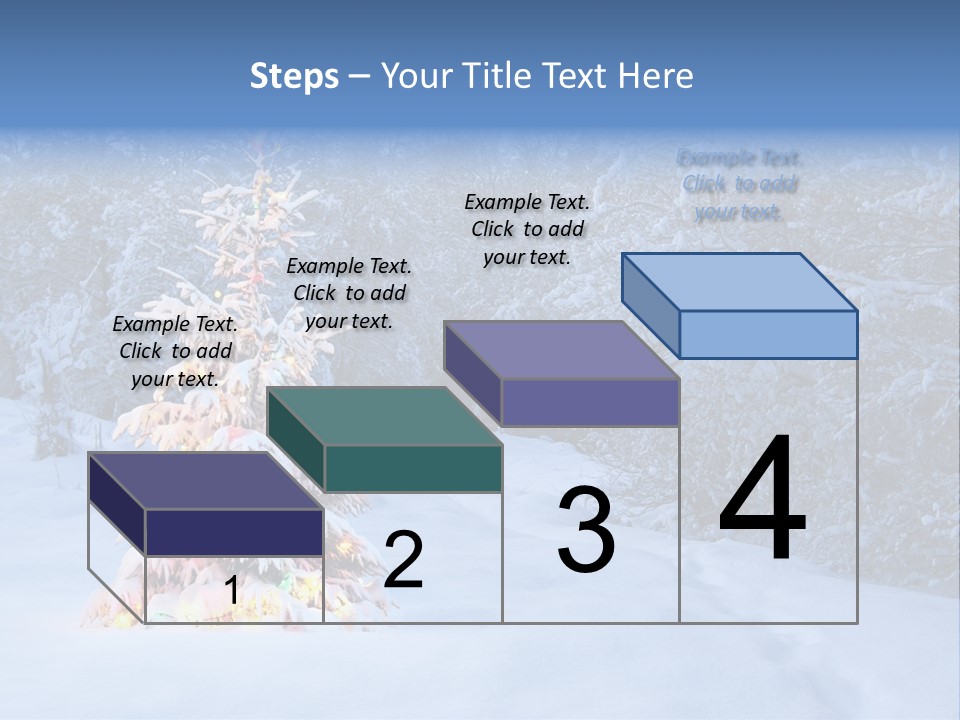 Christmas Tree In Snow PowerPoint Template