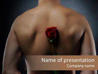 Man With Flowers PowerPoint Template