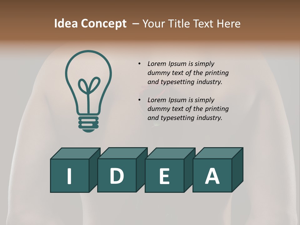 Man With Flowers PowerPoint Template