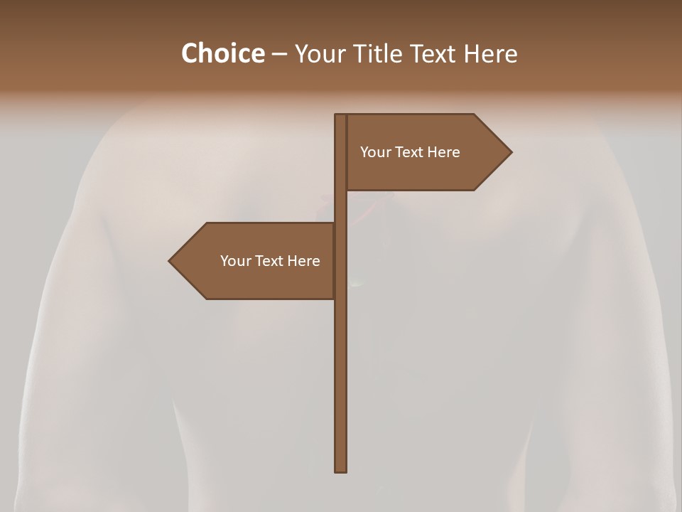 Man With Flowers PowerPoint Template