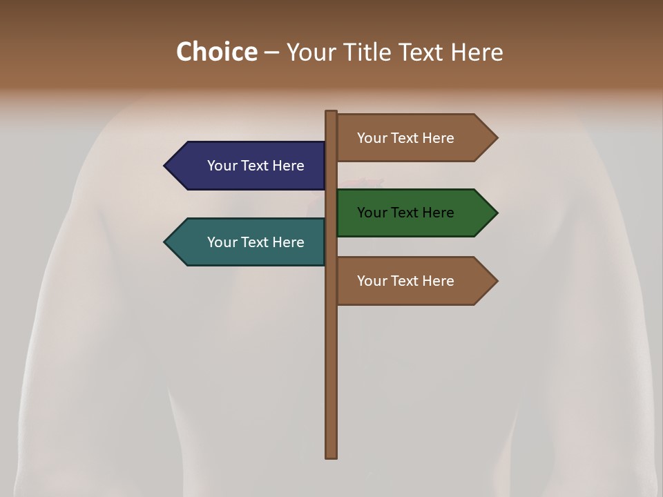Man With Flowers PowerPoint Template