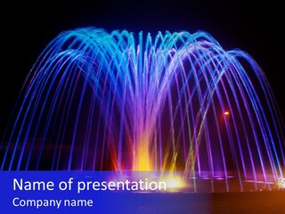 Fountain Lights PowerPoint Template