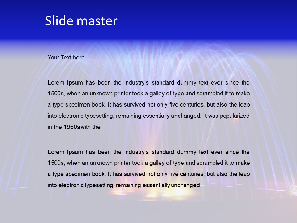 Fountain Lights PowerPoint Template