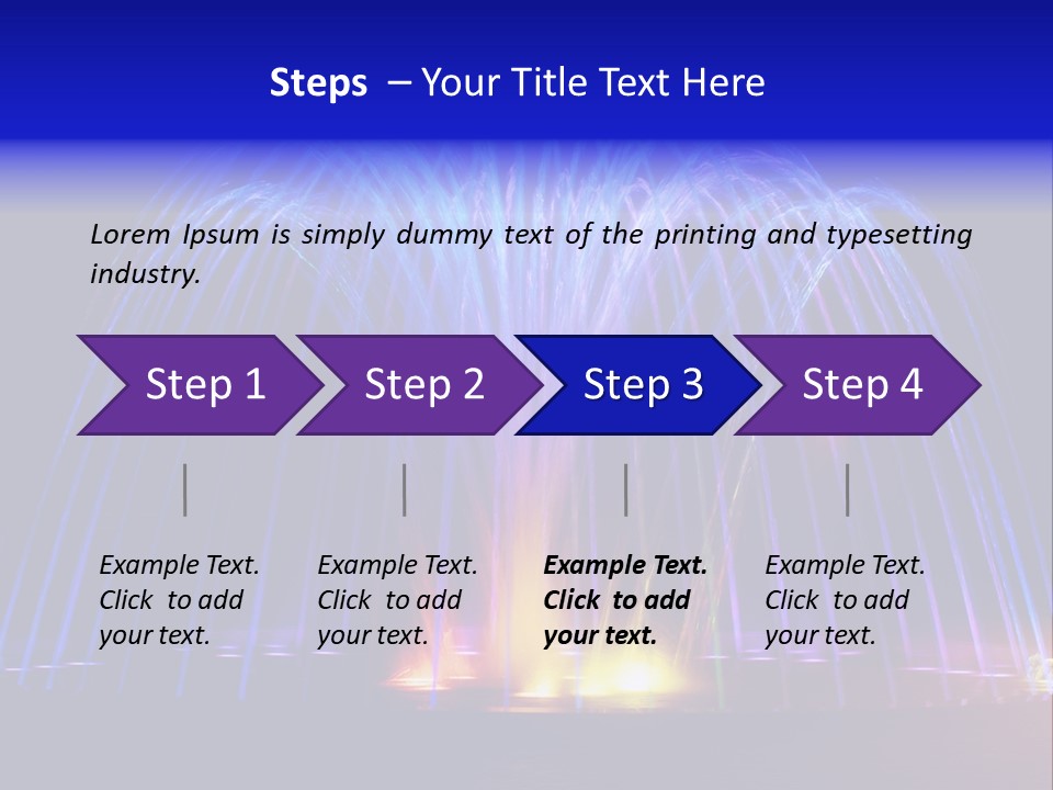 Fountain Lights PowerPoint Template