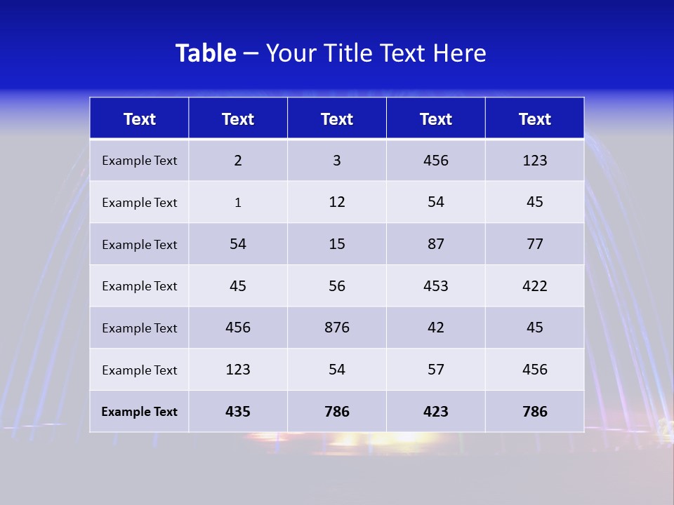 Fountain Lights PowerPoint Template