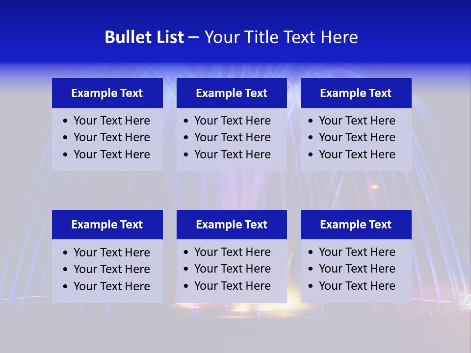Fountain Lights PowerPoint Template