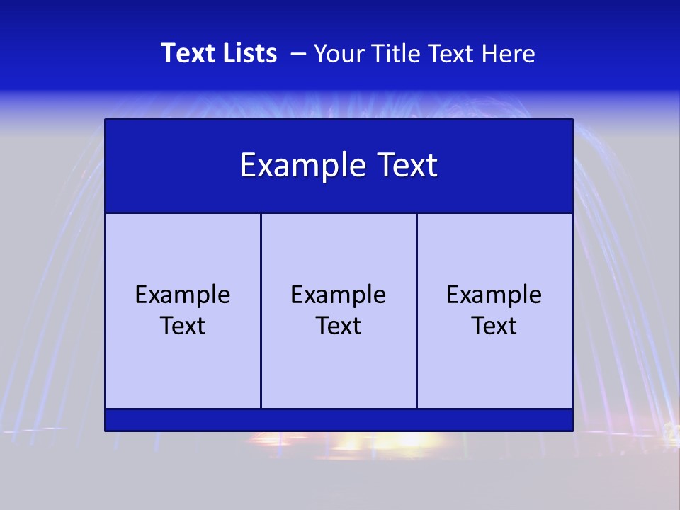 Fountain Lights PowerPoint Template