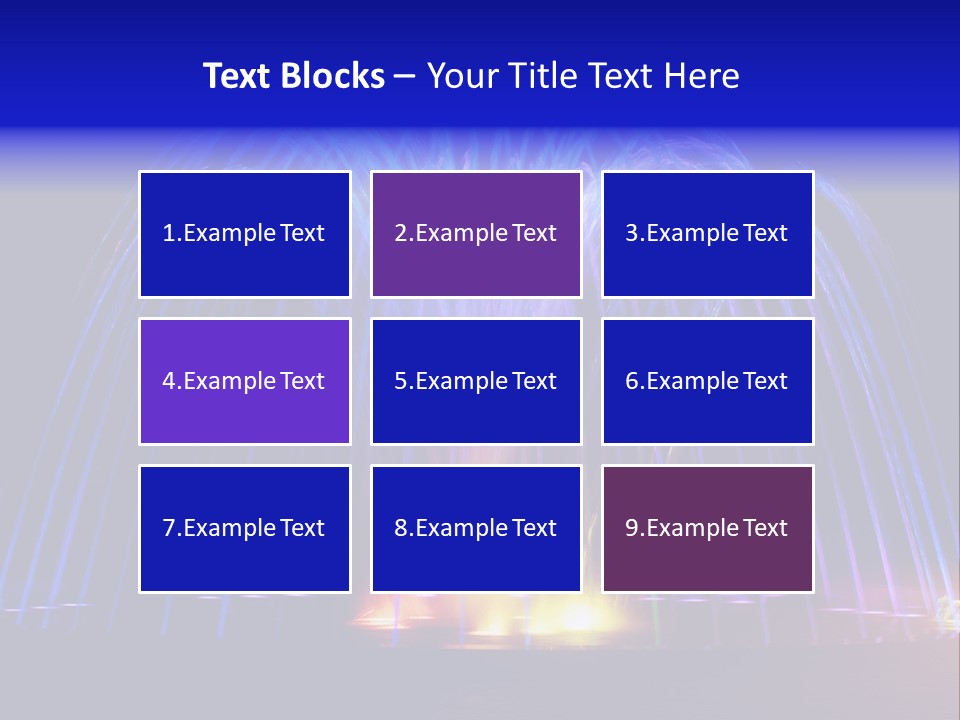 Fountain Lights PowerPoint Template