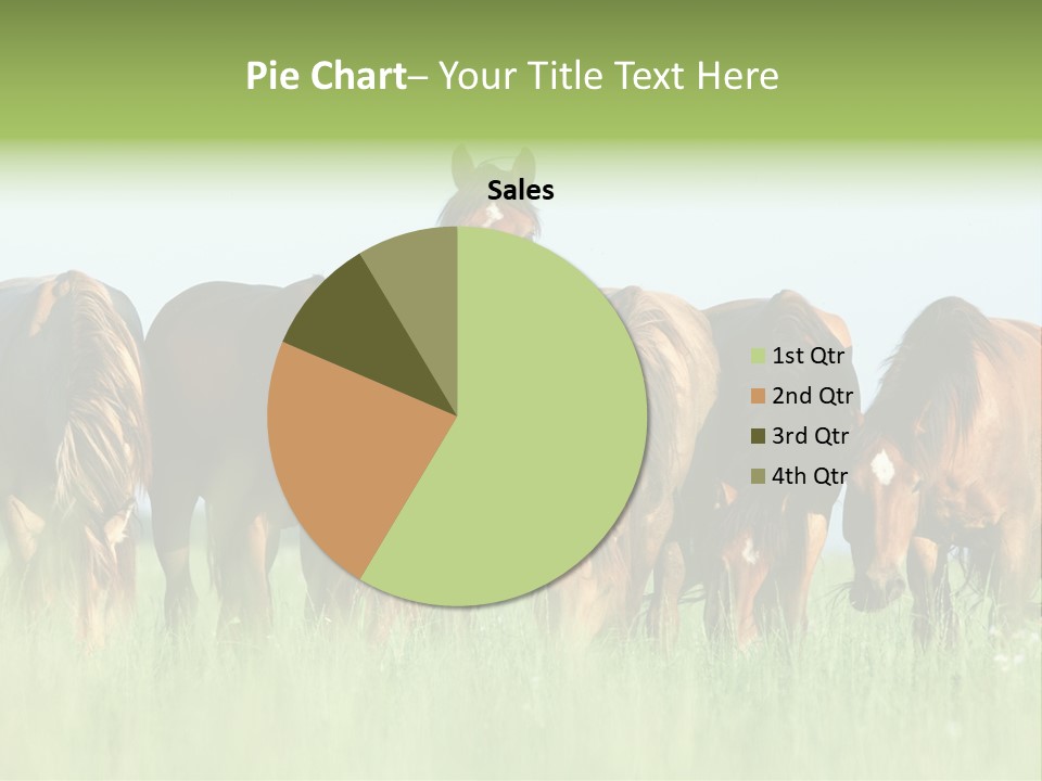 Horses Eating Grass PowerPoint Template