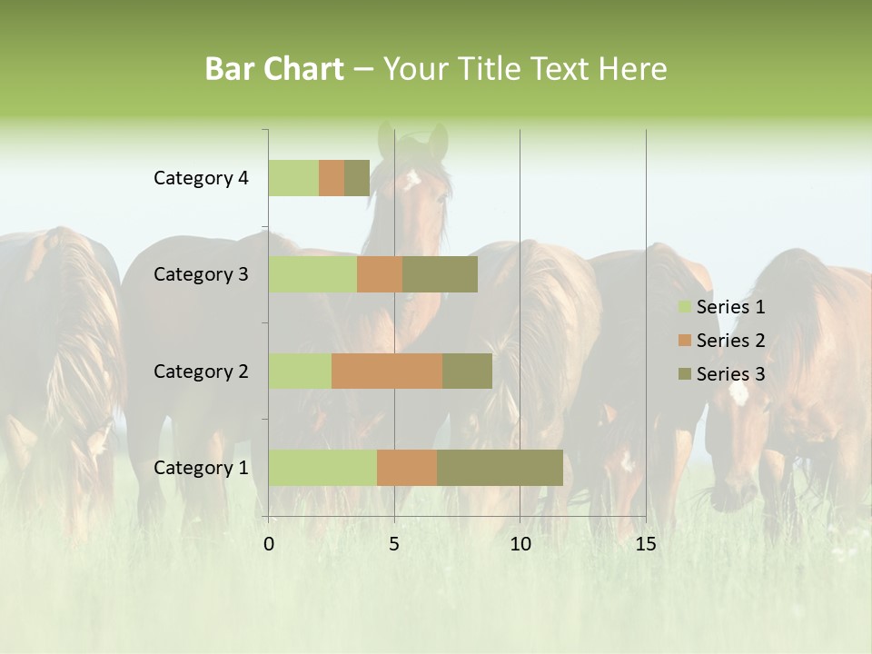 Horses Eating Grass PowerPoint Template