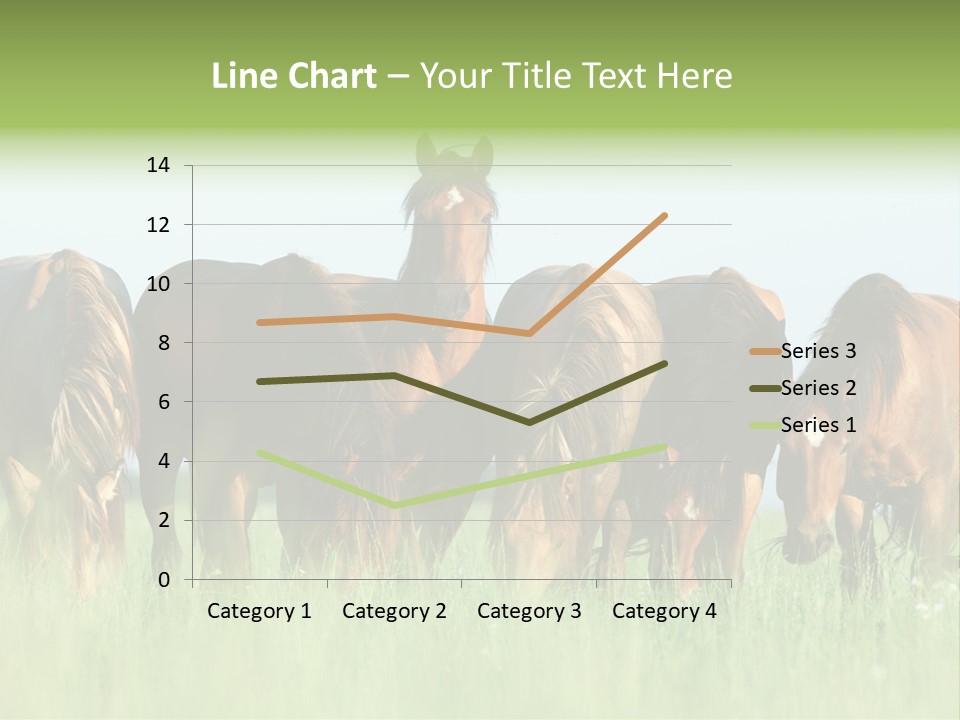 Horses Eating Grass PowerPoint Template