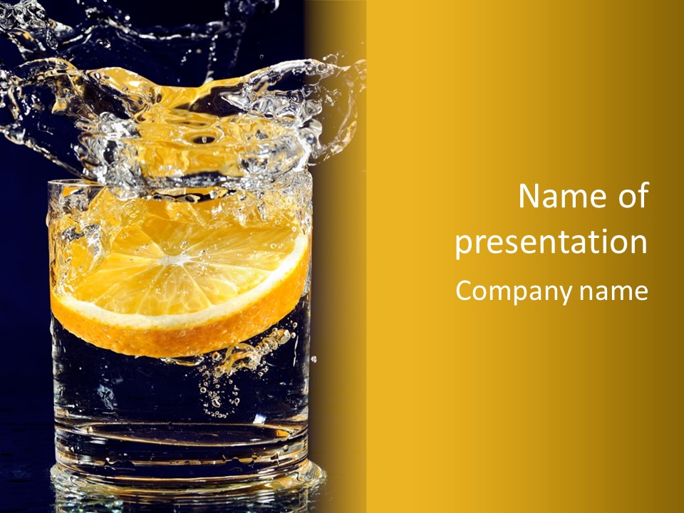 Orange Mandarine Fluidity PowerPoint Template