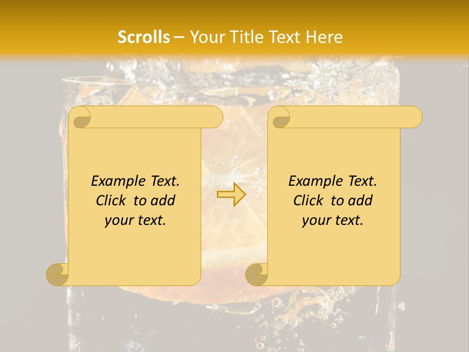 Orange Mandarine Fluidity PowerPoint Template