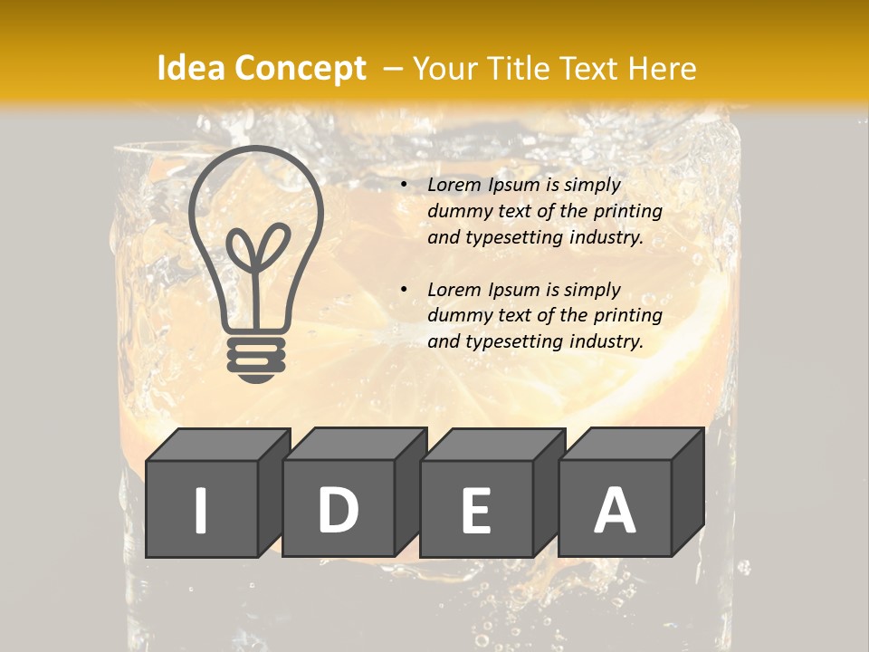 Orange Mandarine Fluidity PowerPoint Template