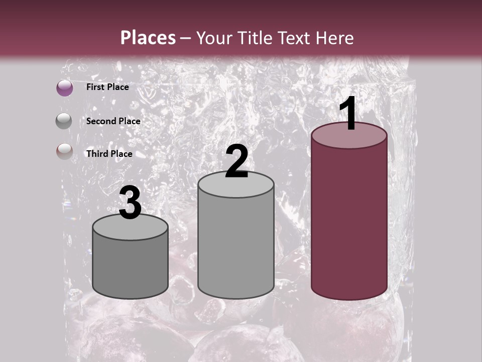 Glass Of Water With Fruit PowerPoint Template