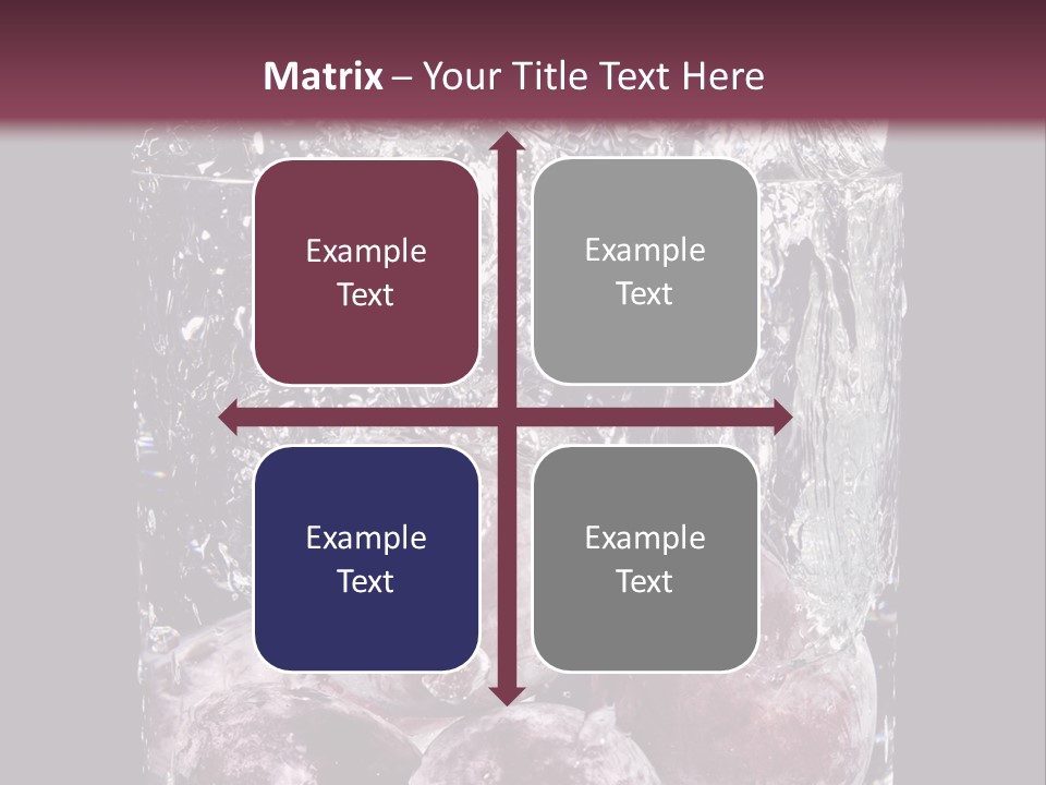 Glass Of Water With Fruit PowerPoint Template