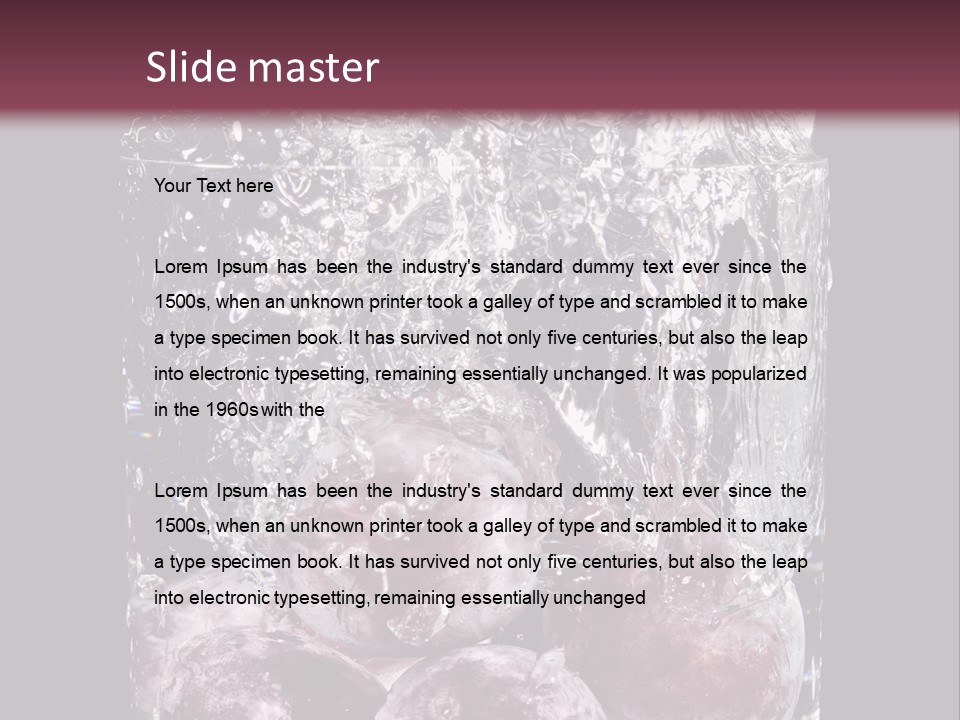 Glass Of Water With Fruit PowerPoint Template