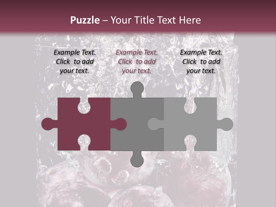 Glass Of Water With Fruit PowerPoint Template