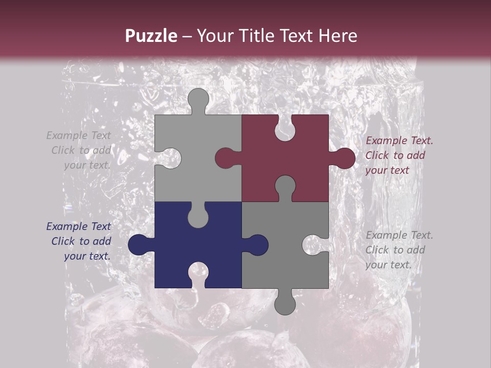 Glass Of Water With Fruit PowerPoint Template