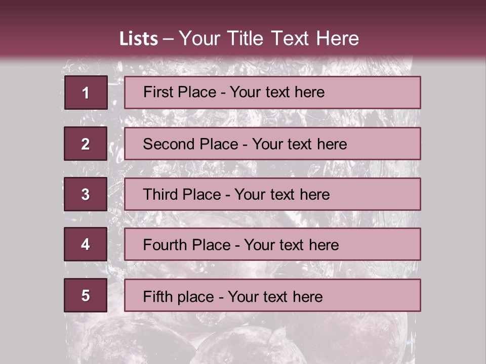 Glass Of Water With Fruit PowerPoint Template